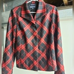 Jones New York plaid jacket, size 12